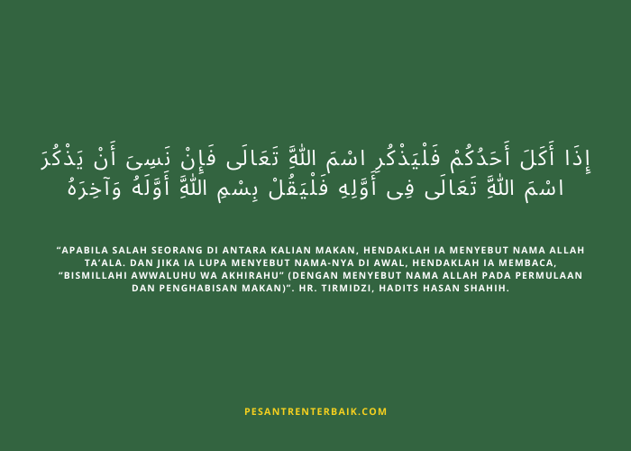 HR. Tirmidzi, hadits hasan shahih.