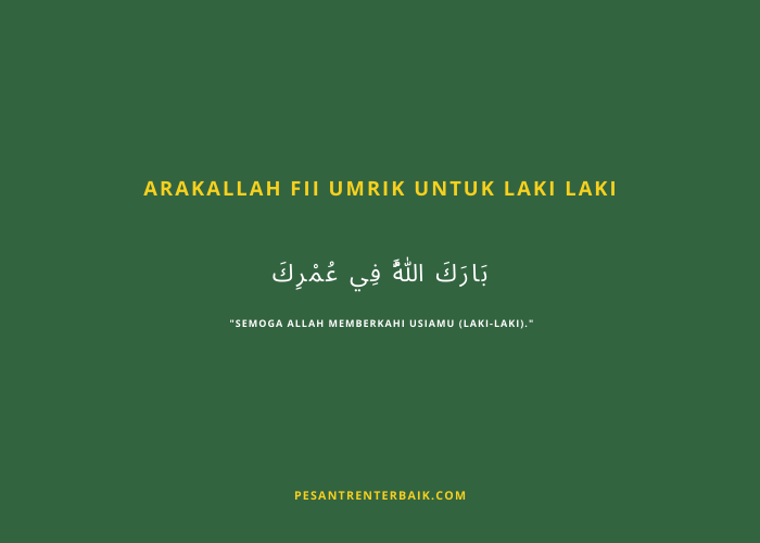 Kalau yang Diberi Ucapan Selamat Adalah Seorang Laki-Laki