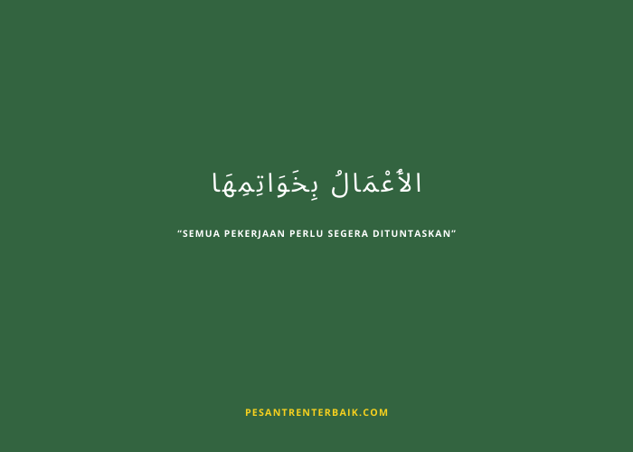 Semua pekerjaan perlu segera dituntaskan