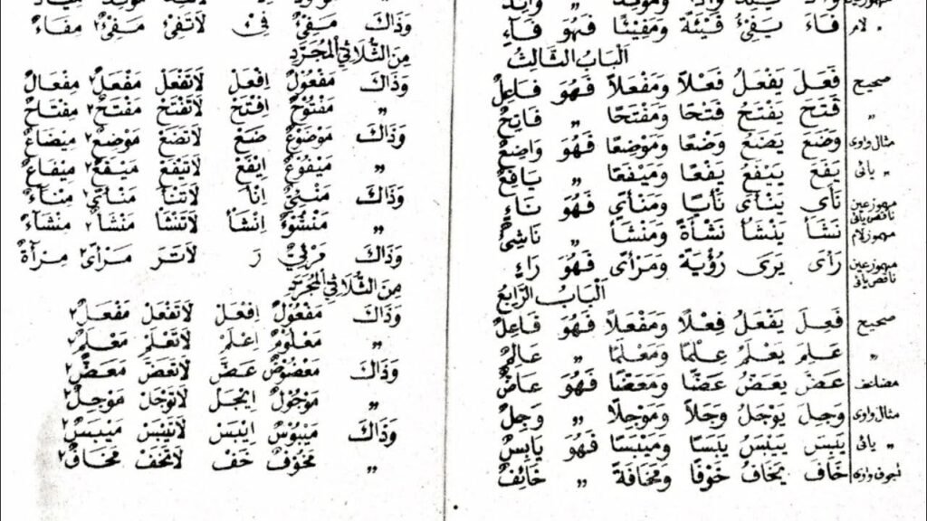 Kata Kerja dalam ilmu Shorof